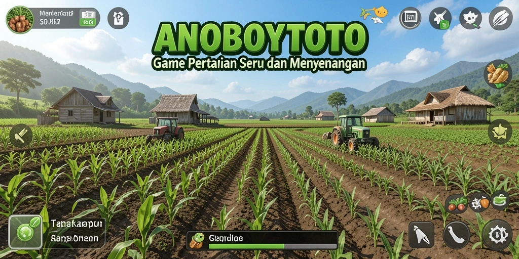 Tampilan gameplay ANOBOYTOTO dengan elemen pertanian yang menarik.