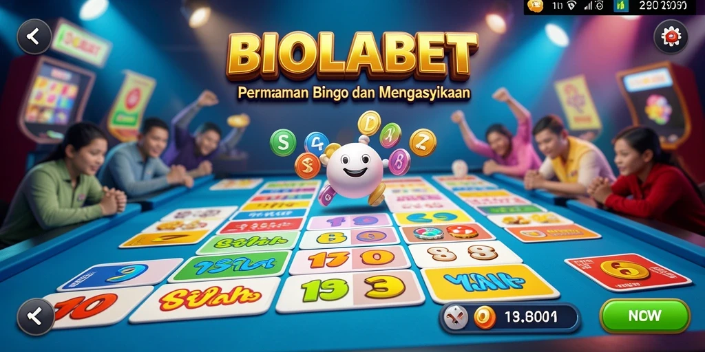 Tampilan gameplay seru di BIOLABET dengan kartu Bingo yang menarik.