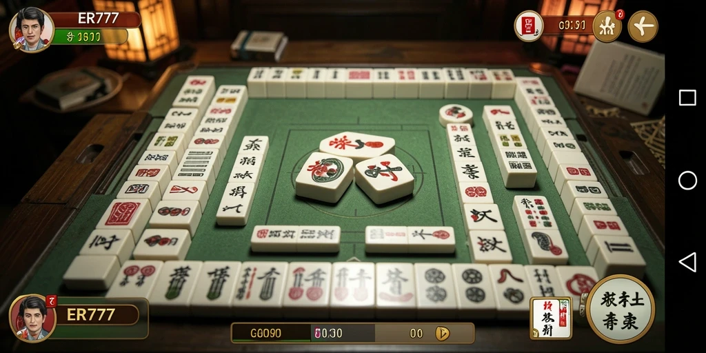 Screenshot gameplay ER777 menampilkan aksi Mahjong yang menarik dan penuh tantangan.