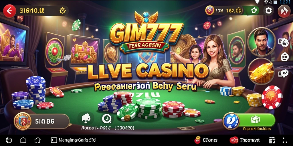 Tampilan menarik dalam gameplay GIM777 Live Casino dengan dealer langsung.
