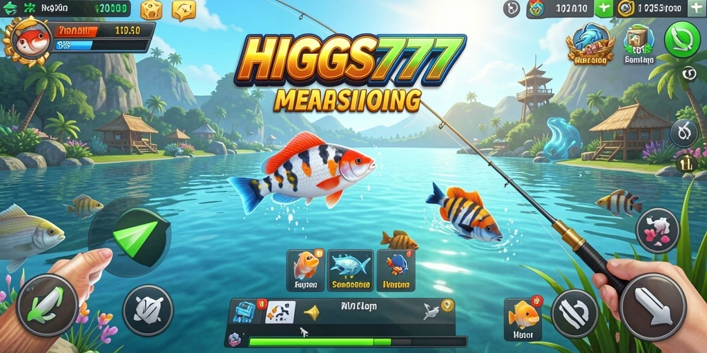 Tampilan screenshot HIGGS777 menampilkan gameplay memancing yang mendebarkan.