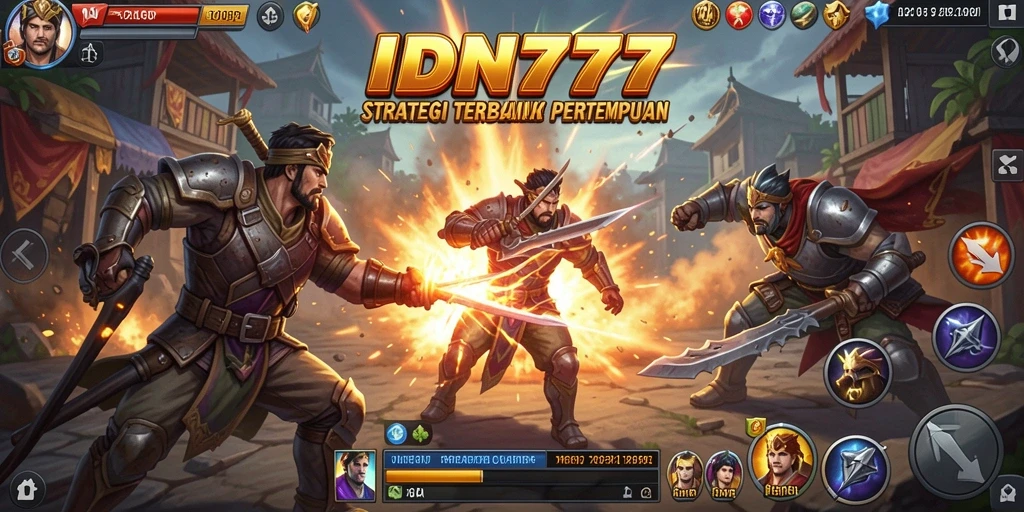 Tangkapan layar IDN777 menampilkan pertarungan strategis yang intens.