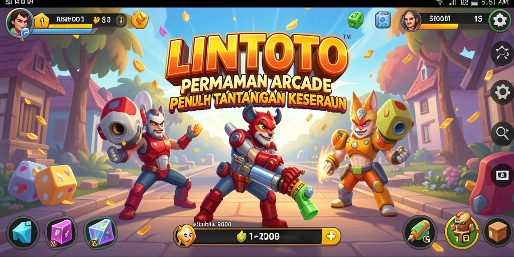 Tangkapan layar <strong>LINITOTO</strong> menampilkan aksi seru dalam gameplay Arcade yang menantang.
