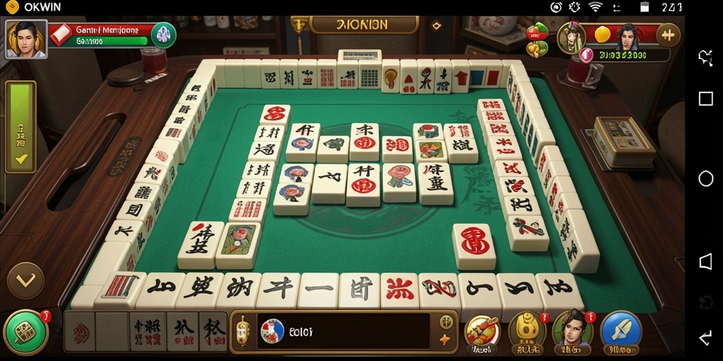 Screenshot permainan OKWIN yang menunjukkan pengalaman seru bermain Mahjong.