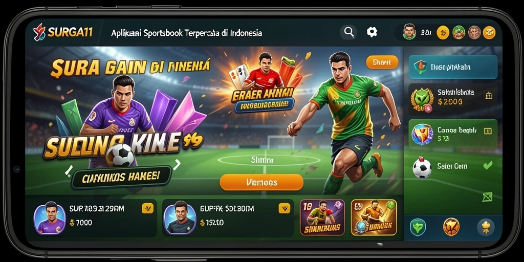 Tampilan gameplay Sportsbook yang menarik dan interaktif dalam SURGA11.