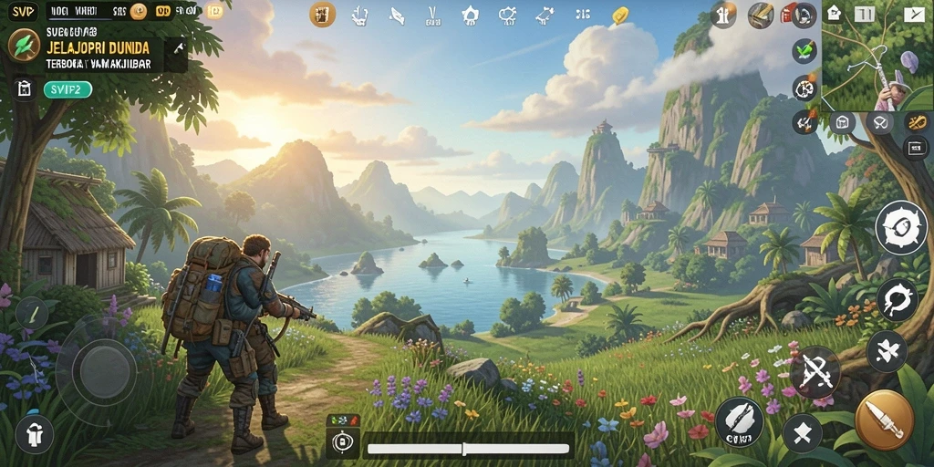 Tangkapan layar gameplay SVIP2 menampilkan aksi mendebarkan di dunia terbuka.