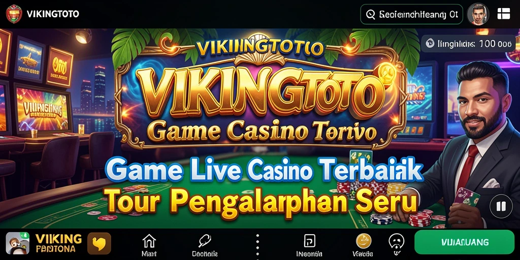 Tangkapan layar utama VIKINGTOTO menampilkan gameplay seru dalam suasana kasino nyata.