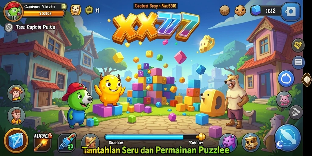 Tampilan menarik dari gameplay XXX777 saat menyelesaikan teka-teki.